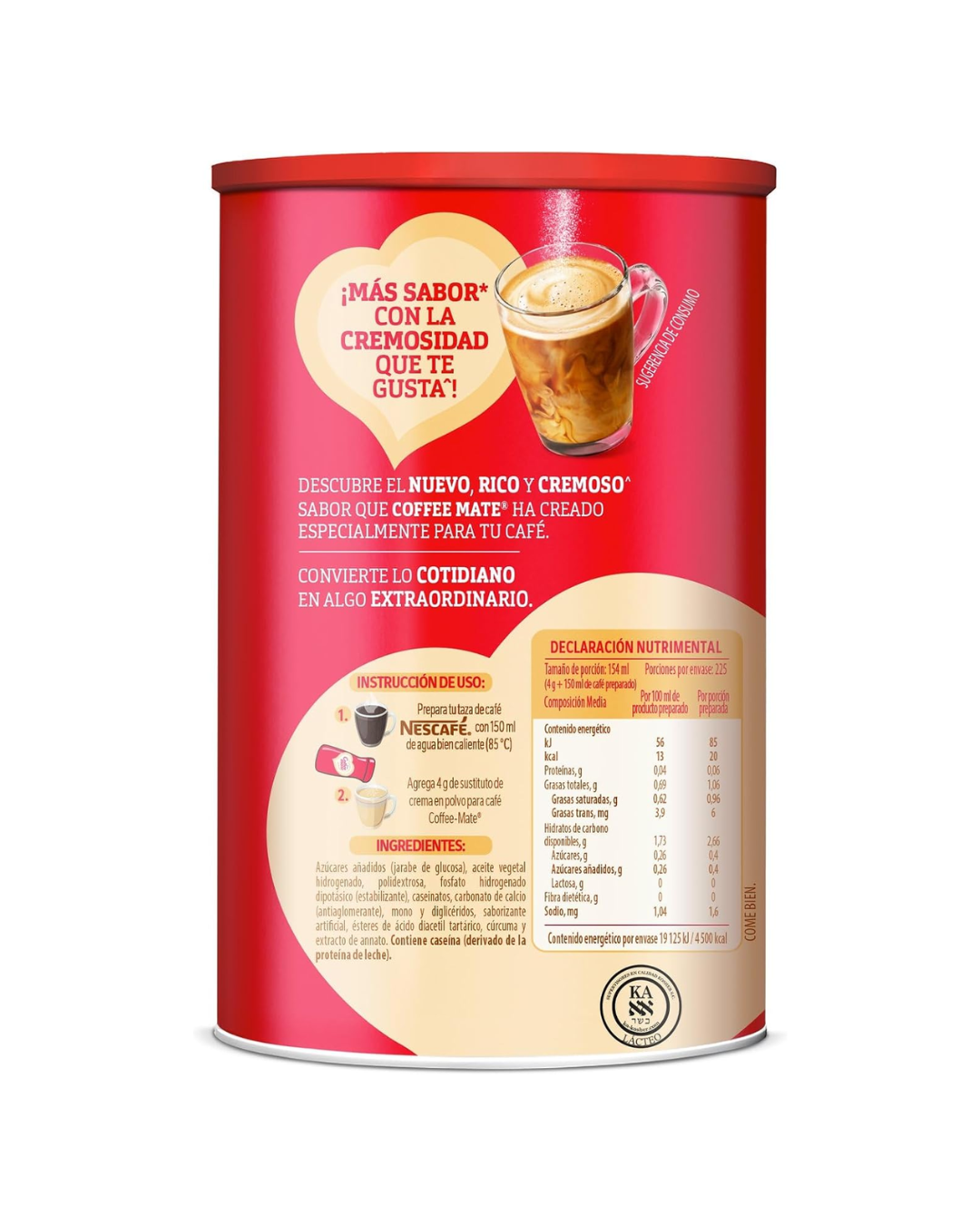 Sustituto de Crema Coffee Mate en polvo