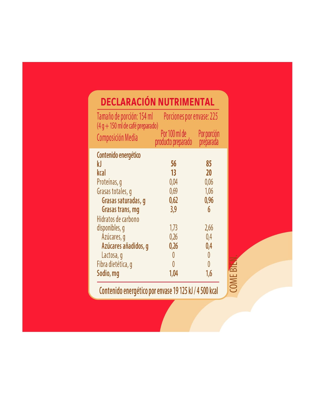 Sustituto de Crema Coffee Mate en polvo