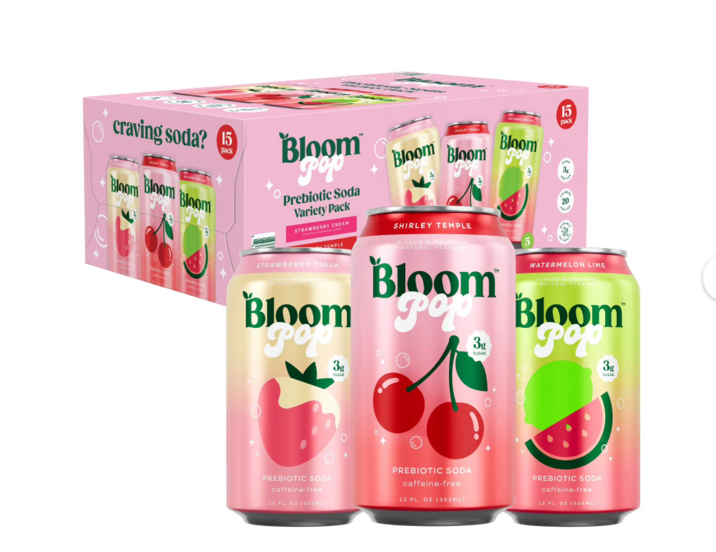 Bloom Pop Refresco Prebiótico Surtido 15 piezas 355 ml